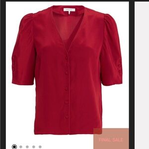 Frame Denim Red Blouse